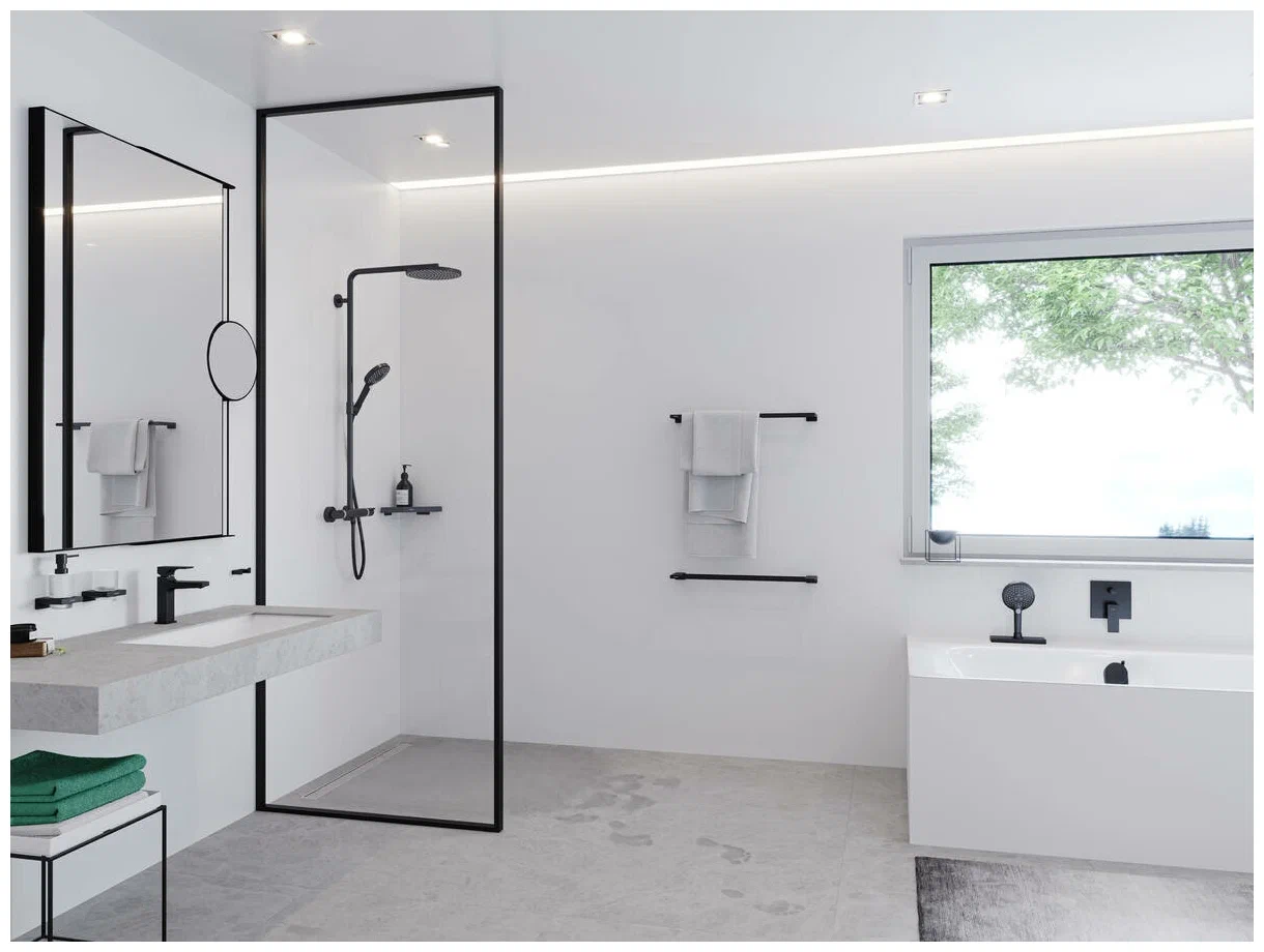 Держатель для полотенца, черный Hansgrohe AddStoris 41747670