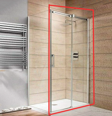 380132-01R ESPERA KDJ Душевая дверь правая 1200*2000 (прозрачное стекло, хром)