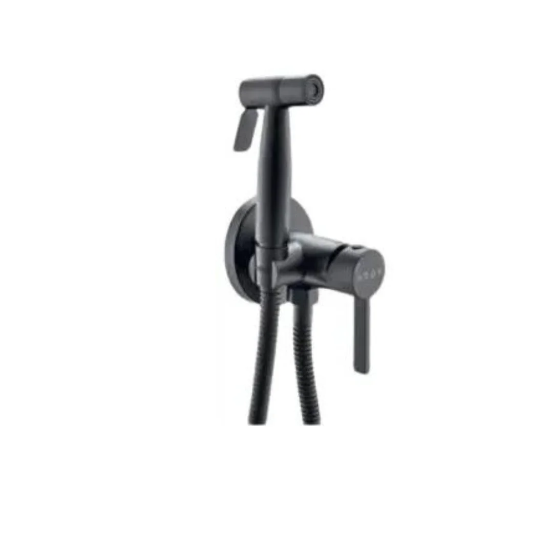 Гигиенический душ со смесителем, встраиваемый, черный VODA Vessel VSL01B