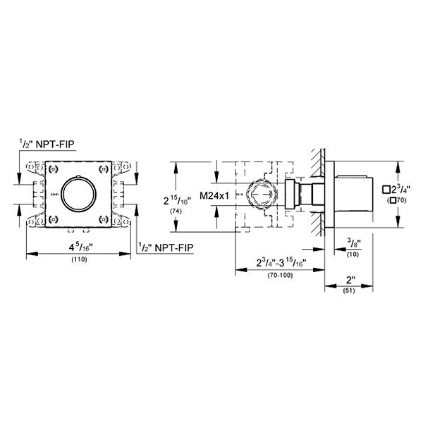 Накладная панель для вентиля, хром Grohe Grohtherm F 27623000