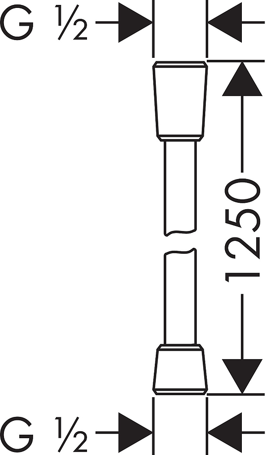 Душевой шланг 1250, золото Hansgrohe Isiflex 28272990