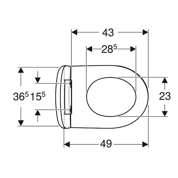 Унитаз подвесной с сиденьем Geberit Icon 500.814.00.1
