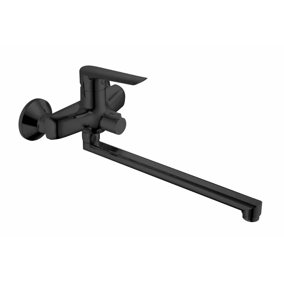 Смеситель для ванны, длинный излив, черный ESKO Lagos Black LG31B