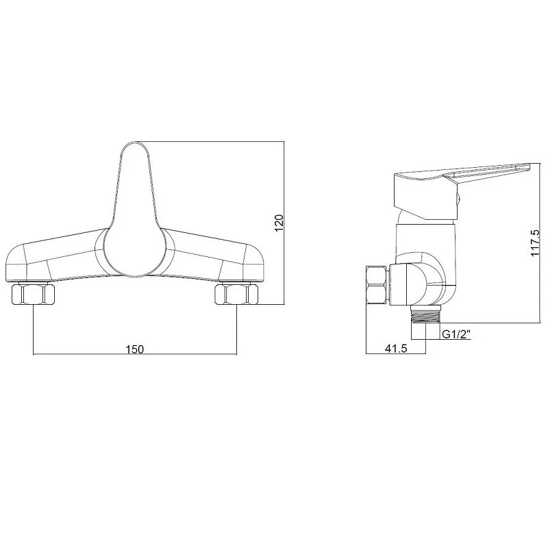 Смеситель для душа, с аксессуарами, хром VODA Breeze BZ80acs
