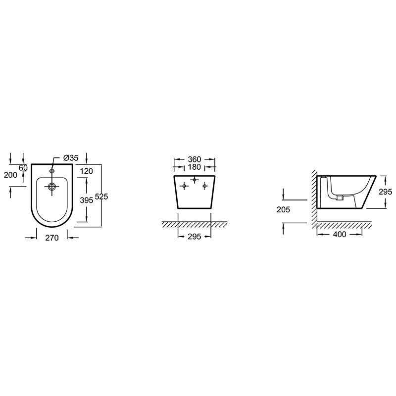 Биде подвесное, белое Jacob Delafon Rodin EMJ0002-00