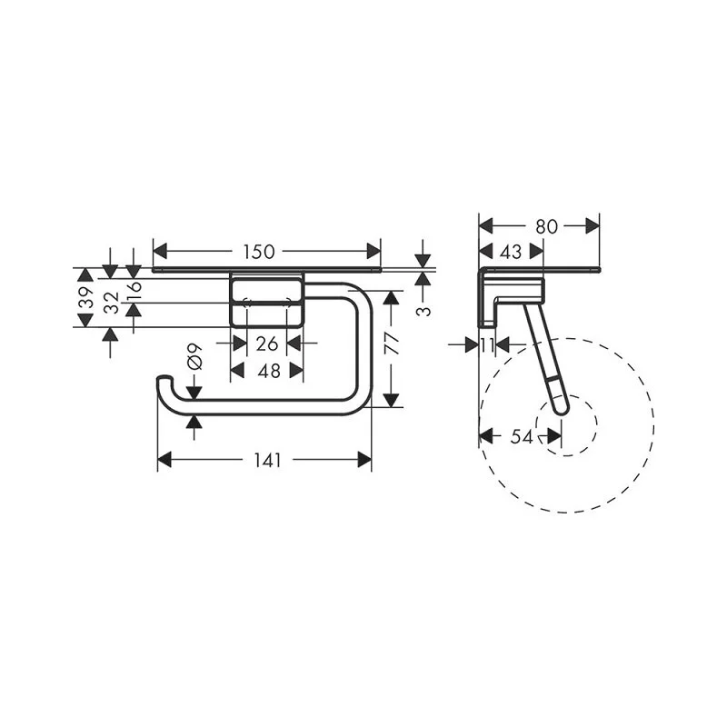 Держатель туалетной бумаги, белый Hansgrohe AddStoris 41772700