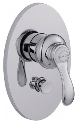 Смеситель для ванны, внешняя часть, встраиваемый, на 2 выхода, хром Jacob Delafon Fairfax E98722-CP 