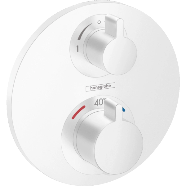 Термостат для душа, внешняя часть, белый Hansgrohe Ecostat S 15758700