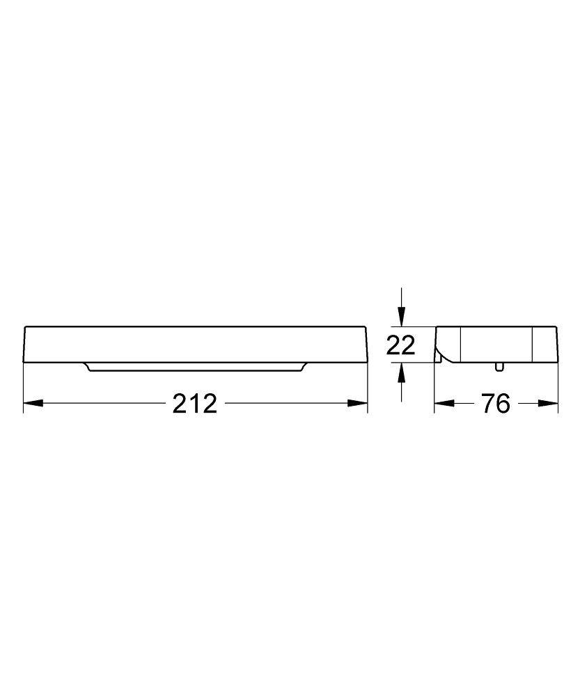 Полочка, пластик, серая Grohe Eurosmart Cosmopolitan 18349000