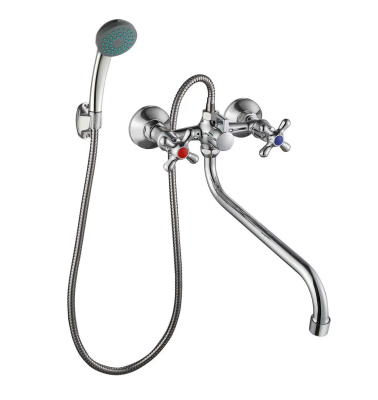 Смеситель для ванны, длинный излив, хром VODA Ladoga LDG31 