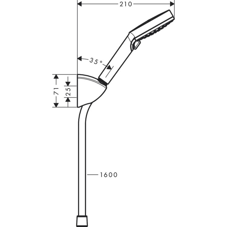 Душевой гарнитур, хром Hansgrohe Vario Vernis Blend 26273000
