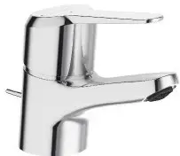 E75773-CP  SCOOP Смеситель для раковины с донным клапаном, хром