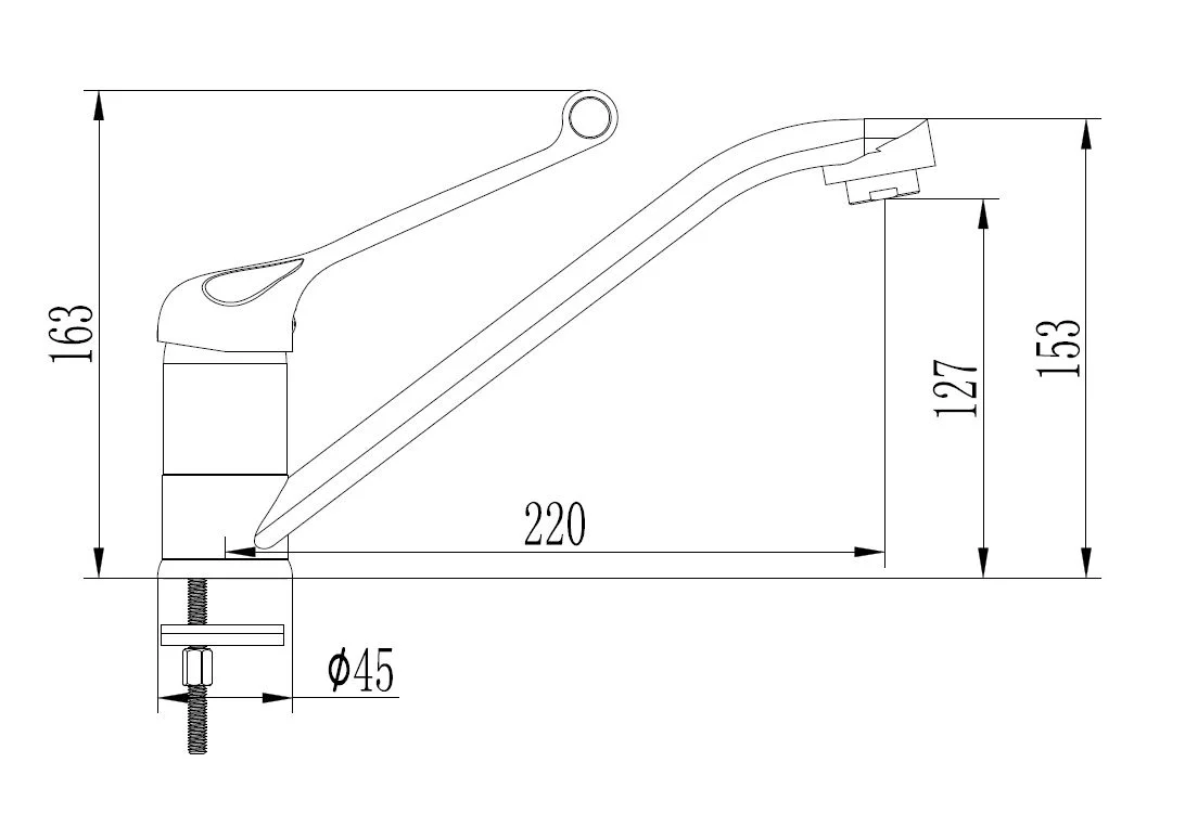 Смеситель для раковины, медицинский, хром ESKO MD05