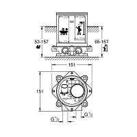 Скрытая монтажная часть напольного смесителя Grohe 45984001