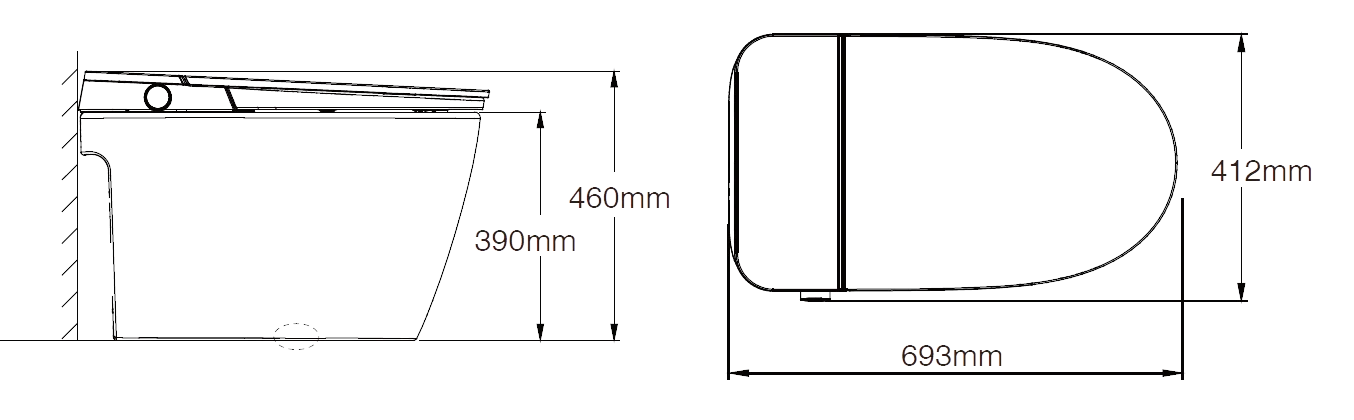 Умный унитаз-биде, напольный JOMOO ZD7341-SA-EUR180