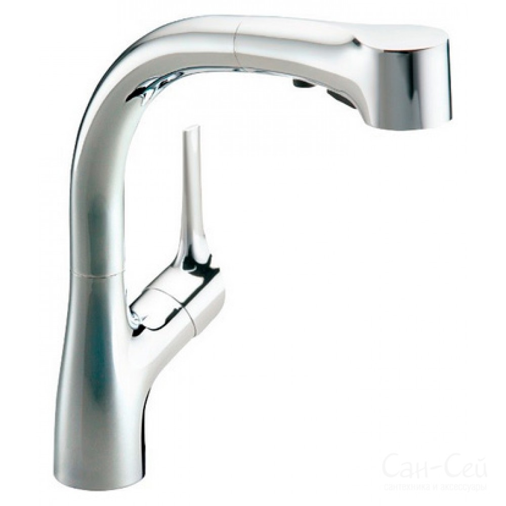 Смеситель для кухни, вытяжной излив, хром Jacob Delafon Elate E13963-CP