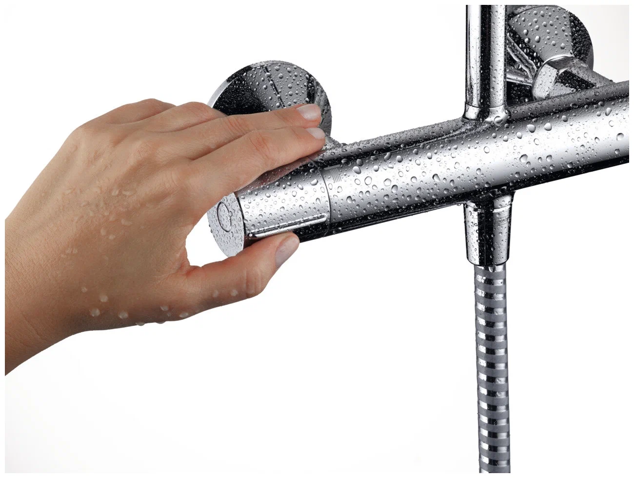 Душевая система с термостатом для душа, хром Hansgrohe Vernis Blend Showerpipe 200 26276000