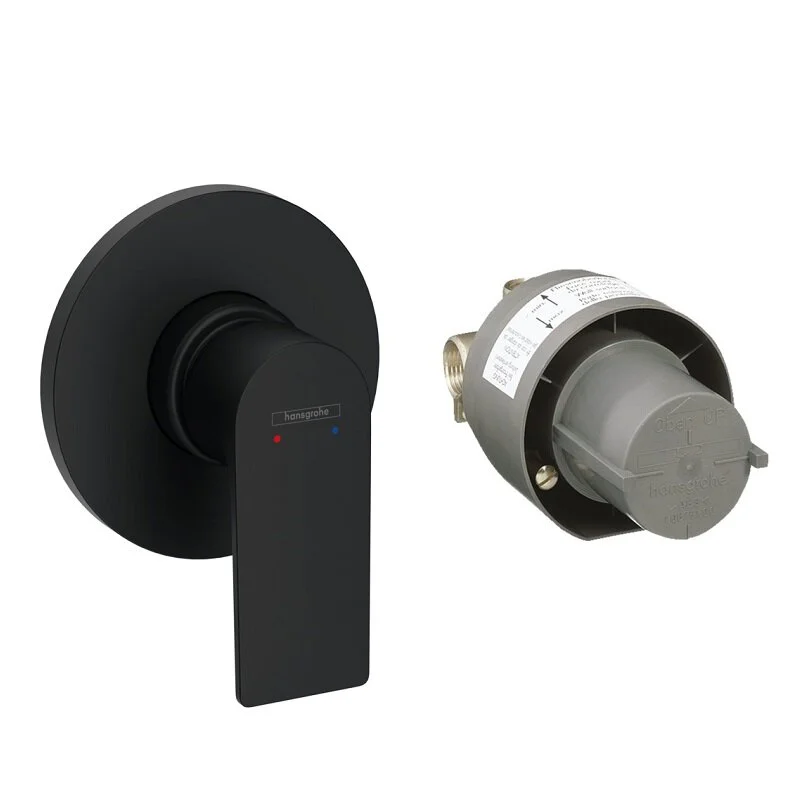 Смеситель для душа со скрытой монтажной частью, черный Hansgrohe Rebris E 72658670