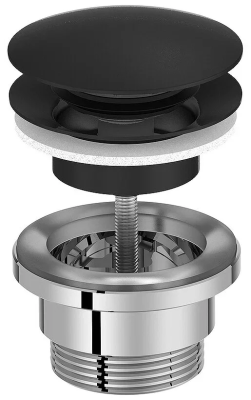 E30536-BLV Nouvelle Vague донный клапан с системой клик-клак, цвет черный матовый