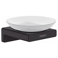 Мыльница с держателем, черная Hansgrohe AddStoris 41746670
