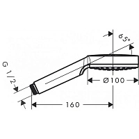 Ручной душ, хром Hansgrohe Crometta 26331400
