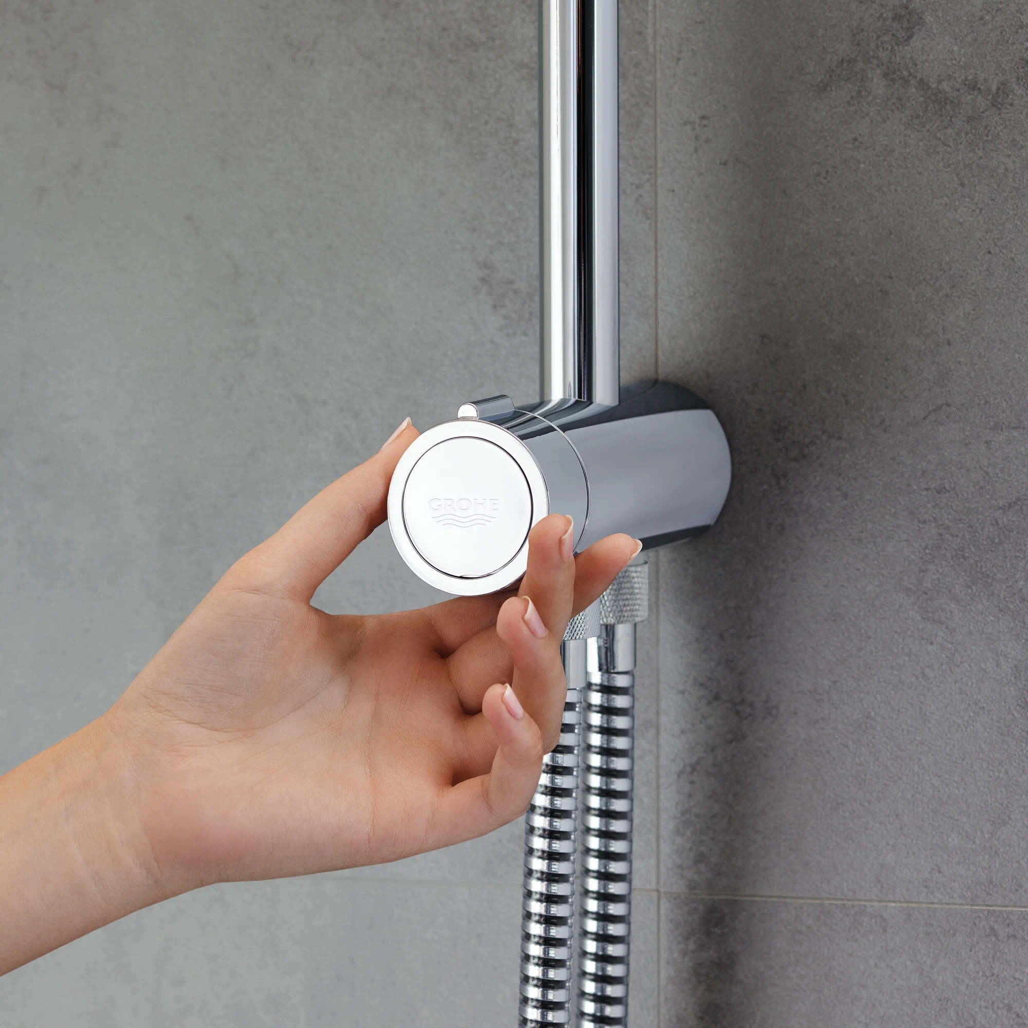 Душевая система 200, со смесителем, хром Grohe New Tempesta 124410