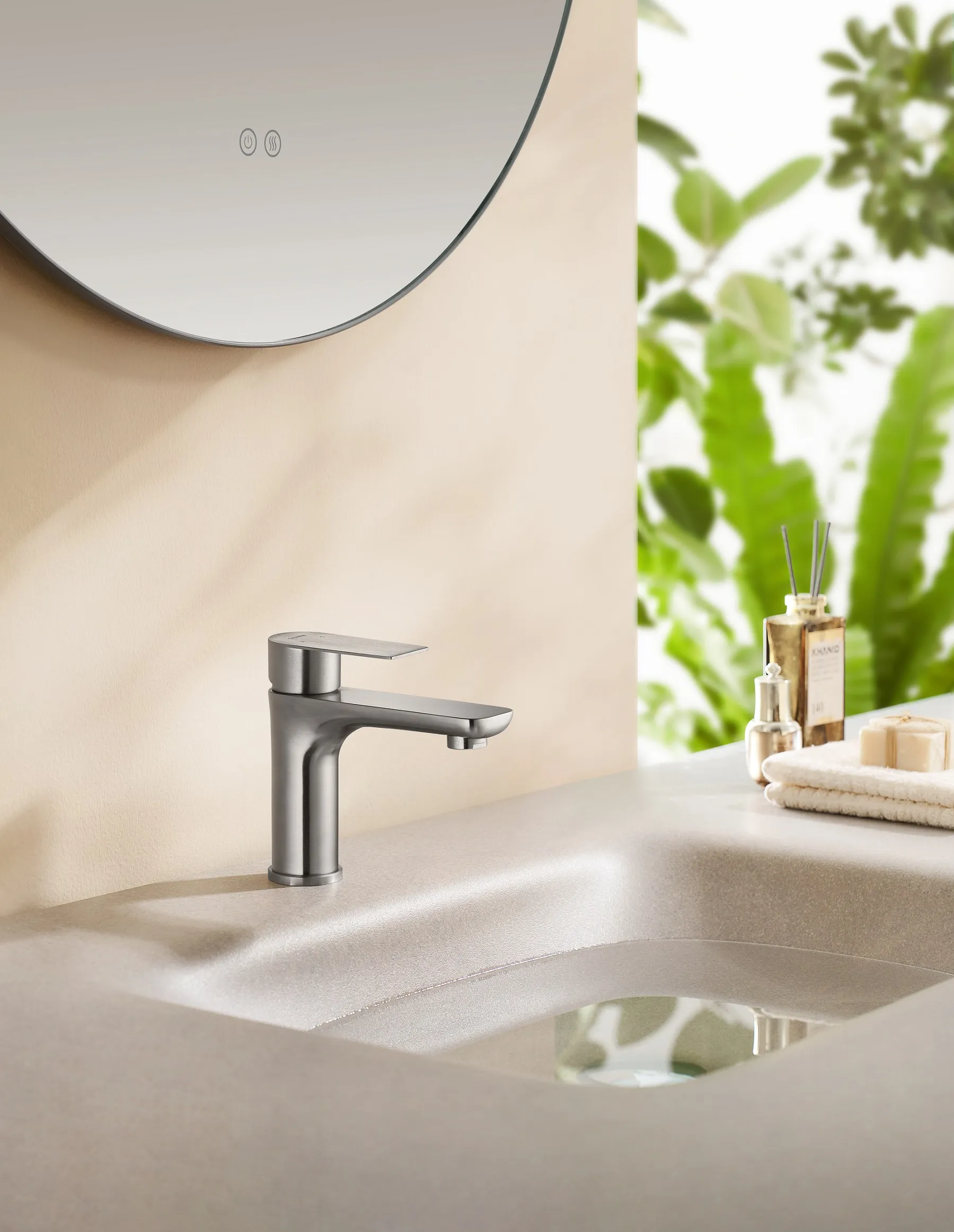 Смеситель для раковины, серый SSWW SATM019A-GA0-1