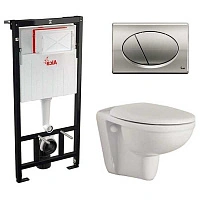 Комплект 4в1: Инсталляция с панелью смыва M71, унитаз с сиденьем Karla K21062203
