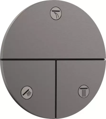 Переключатель потоков, шлиф.черный хром Hansgrohe ShowerSelect Comfort S 15558340