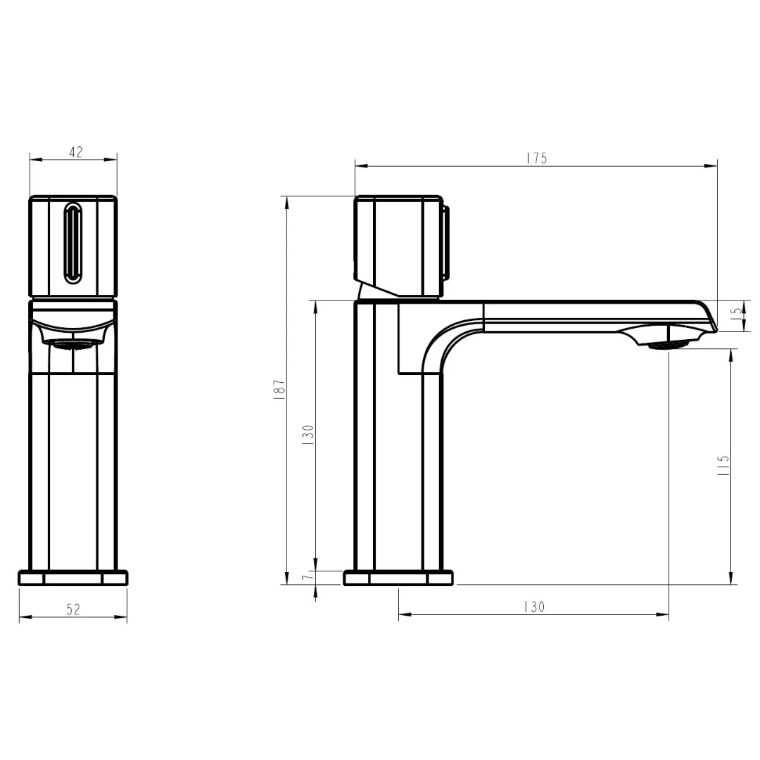 Смеситель для раковины, хром ESKO Abu Dhabi ABU26