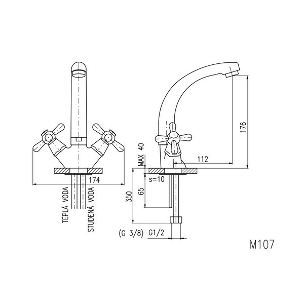 MK120.5/2 MORAVA Смеситель для раковины