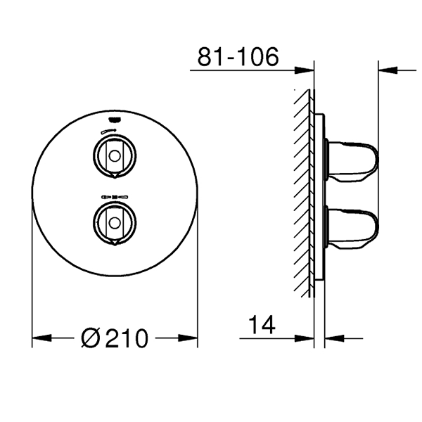 19984000 Grohtherm 1000 trimset shower (з/ч)