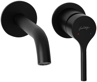 Смеситель для раковины, на 2 отверстия, черный Jacob Delafon Elate E28318-BL