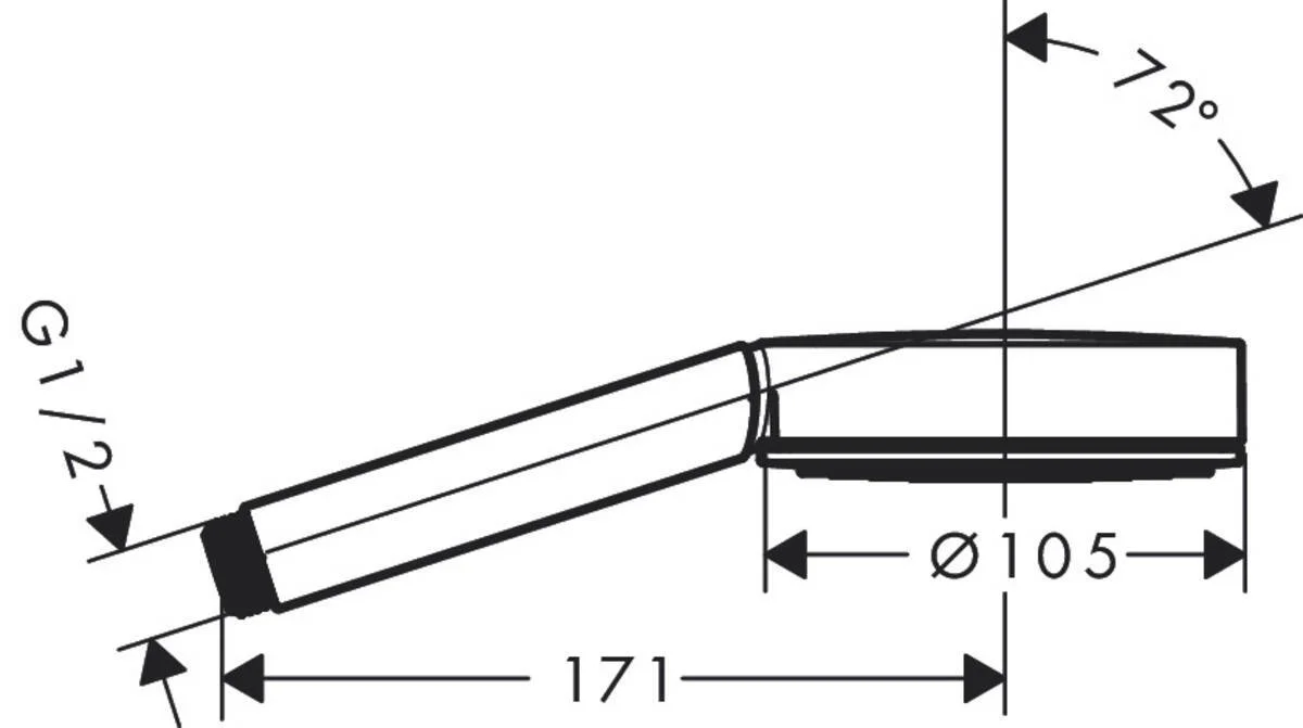 Ручной душ, белый Hansgrohe Pulsify 105 1jet 24120700