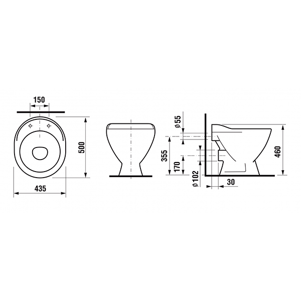 Напольный слив с решеткой, белый Jika Mira 8510460000001