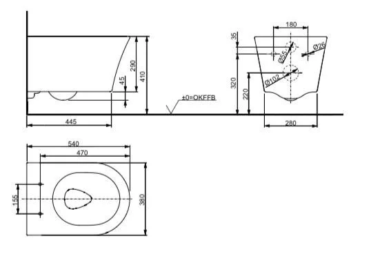 Унитаз подвесной, белый TOTO GP CW553Y
