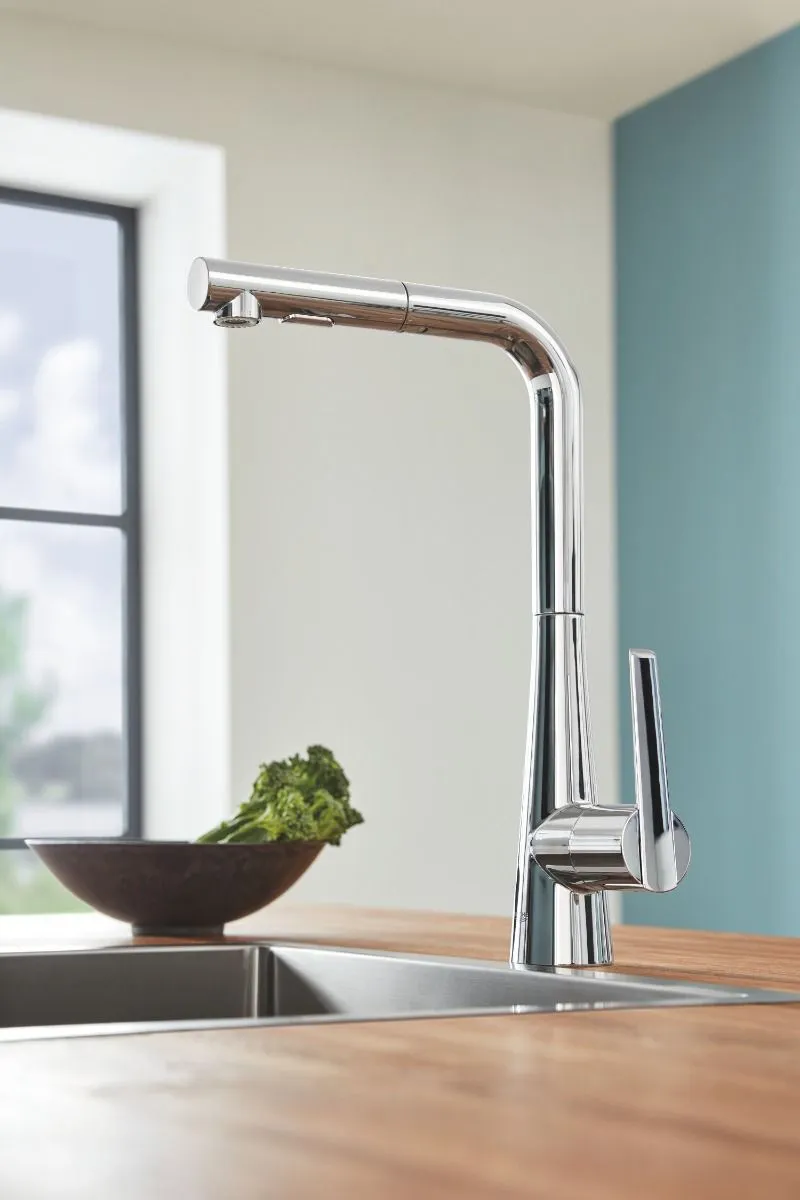 Смеситель для кухни, выдвижной излив, хром Grohe Zedra 32553002