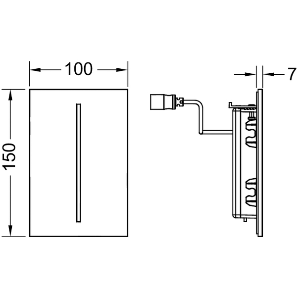 9242060 ТЕСЕfilo Urinal, 230 В стекло белое