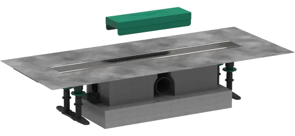 Трап линейный для пола 600, со скрытой монтажной частью Hansgrohe uBox Universal 56022180