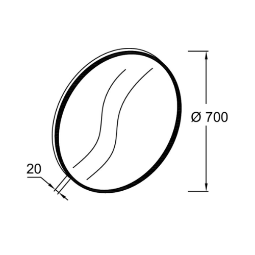 Зеркало 70 Jacob Delafon Odeon Rive Gauche EB1177-BLV