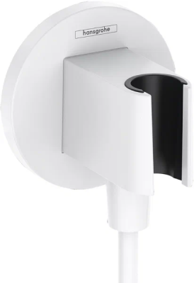 Подключение для душевого шланга с держателем для душа, белый Hansgrohe Fixfit Porter S 26888700