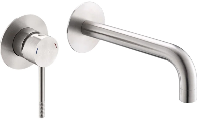 Смеситель для раковины, на 2 отверстия, нерж.сталь VODA Vessel VSL28