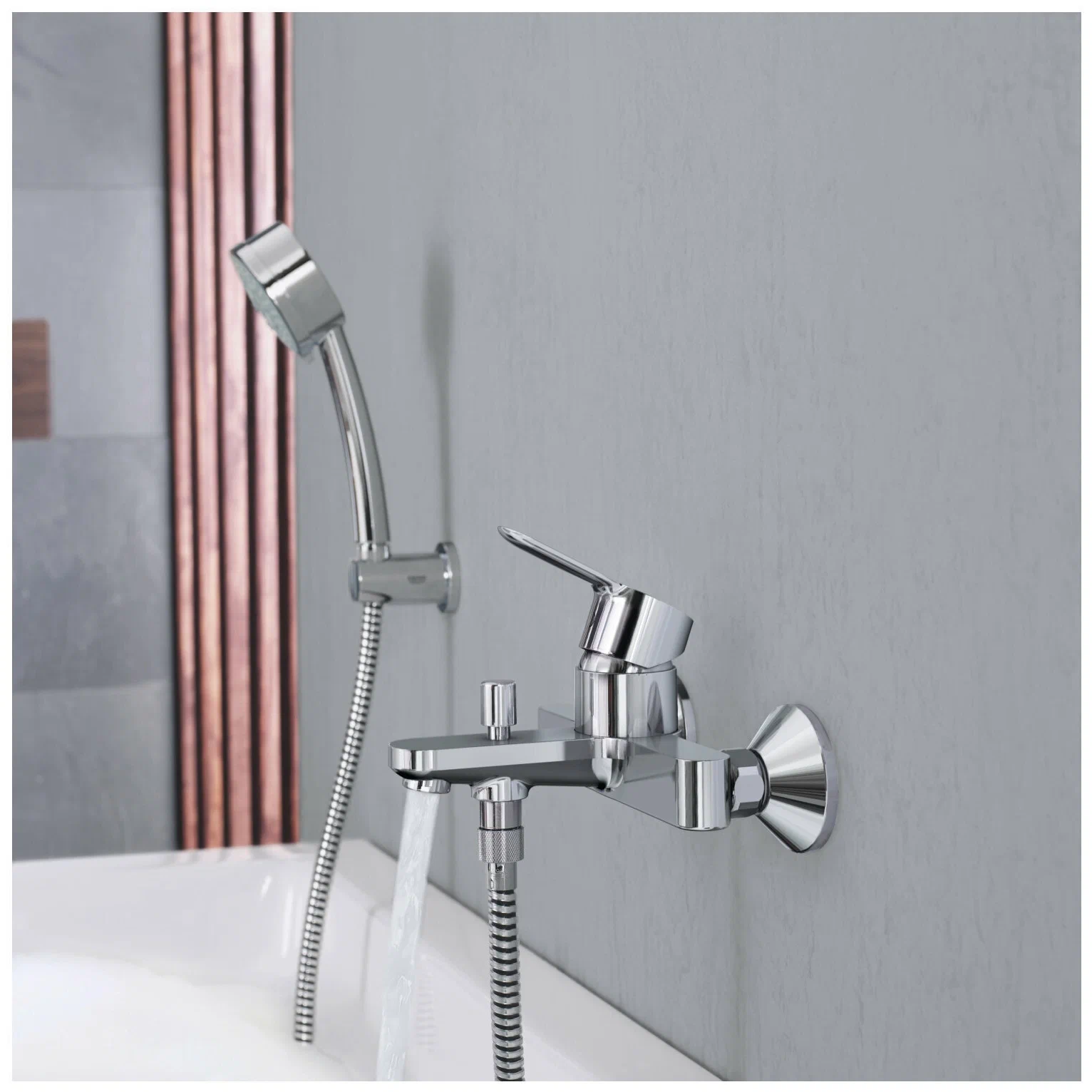 Смеситель для ванны, хром Grohe BauEdge 32820000