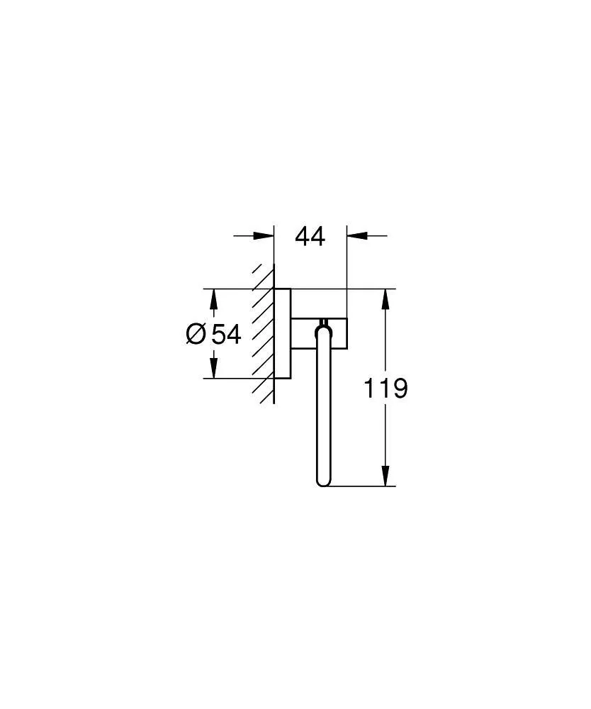 Держатель туалетной бумаги, черный Grohe Essentials 1024722430