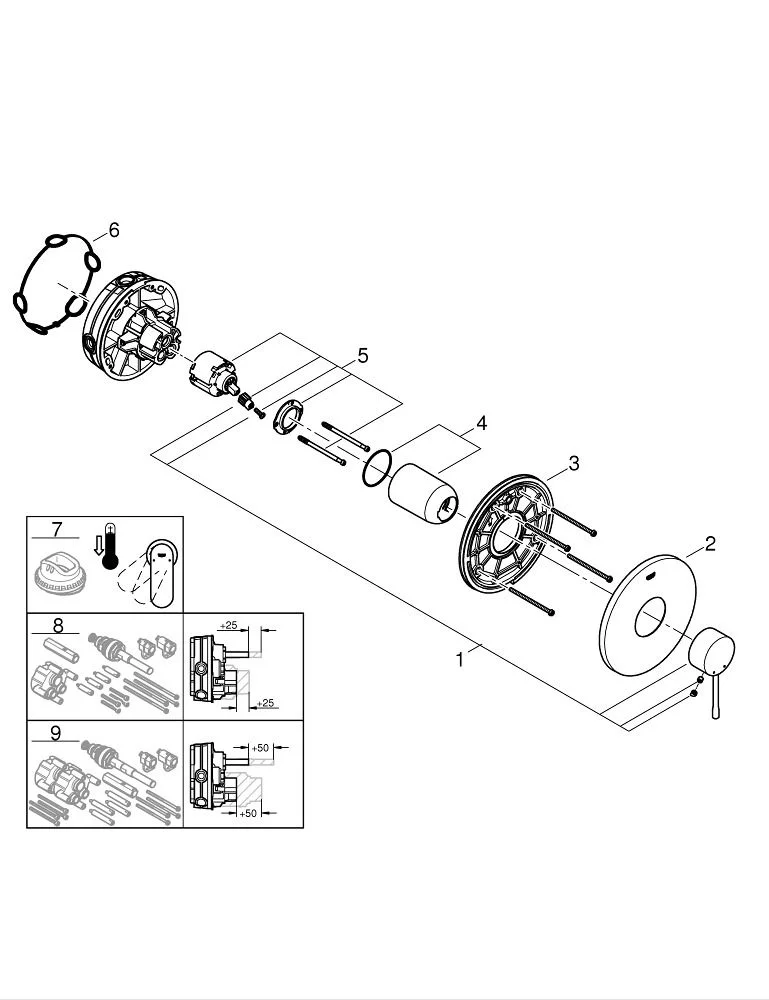 Смеситель для душа, встраиваемый, холодный рассвет Grohe Essence 24168GN1