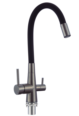 Смеситель для кухни, с подключением к фильтру, графит/черный ESKO Coral CL03GMB