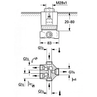 Скрытая монтажная часть, на 3 положения Grohe 29708000