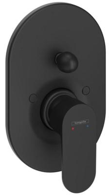 Смеситель для душа, встраиваемый, внешняя часть, черный Hansgrohe Rebris S 72449670