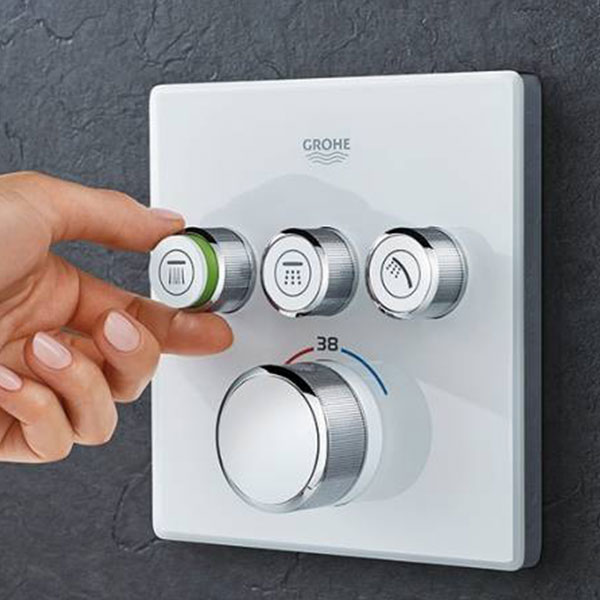 Термостат, встраиваемый, на 3 выхода, белая луна Grohe Grohtherm SmartControl 29157LS0
