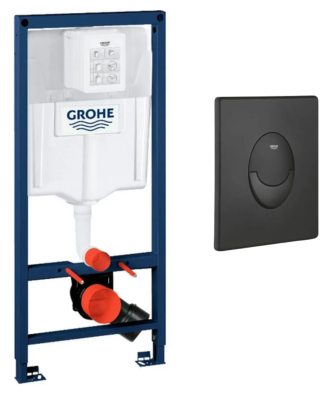 Инсталляция для подвесного унитаза c черной панель смыва 38505KF0 Grohe Rapid SL K24042301